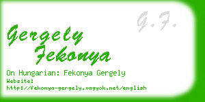 gergely fekonya business card